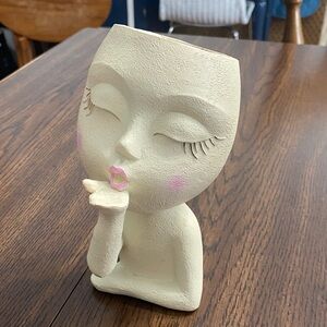 “5/$20” women goddess blowing a kiss plant pot planter